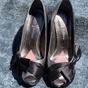 Paris Hilton Silver Heels